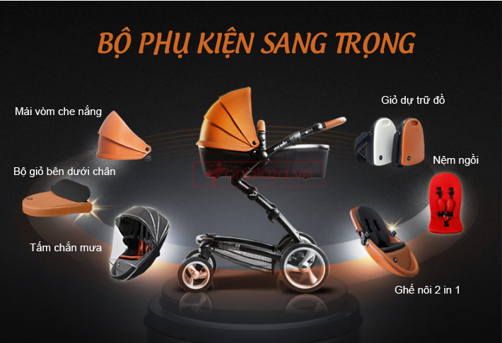 Xe đẩy đôi cho 2 bé XD007	3	