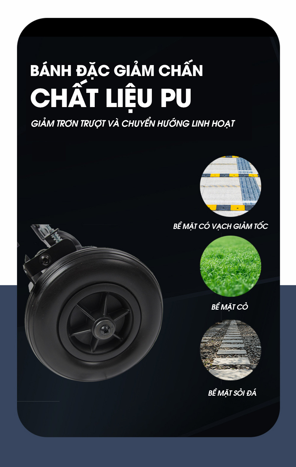 Xe lăn tay cao cấp loại bánh nhỏ siêu nhẹ thế hệ mới TM112