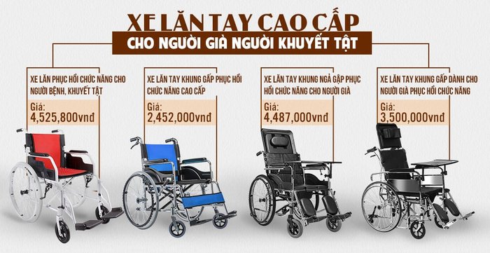 Bảng giá xe lăn tay cao cấp tại Xe điện Việt Pháp